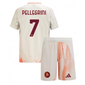 AS Roma Lorenzo Pellegrini #7 Dětské Venkovní dres komplet 2024-25 Krátký Rukáv (+ trenýrky)